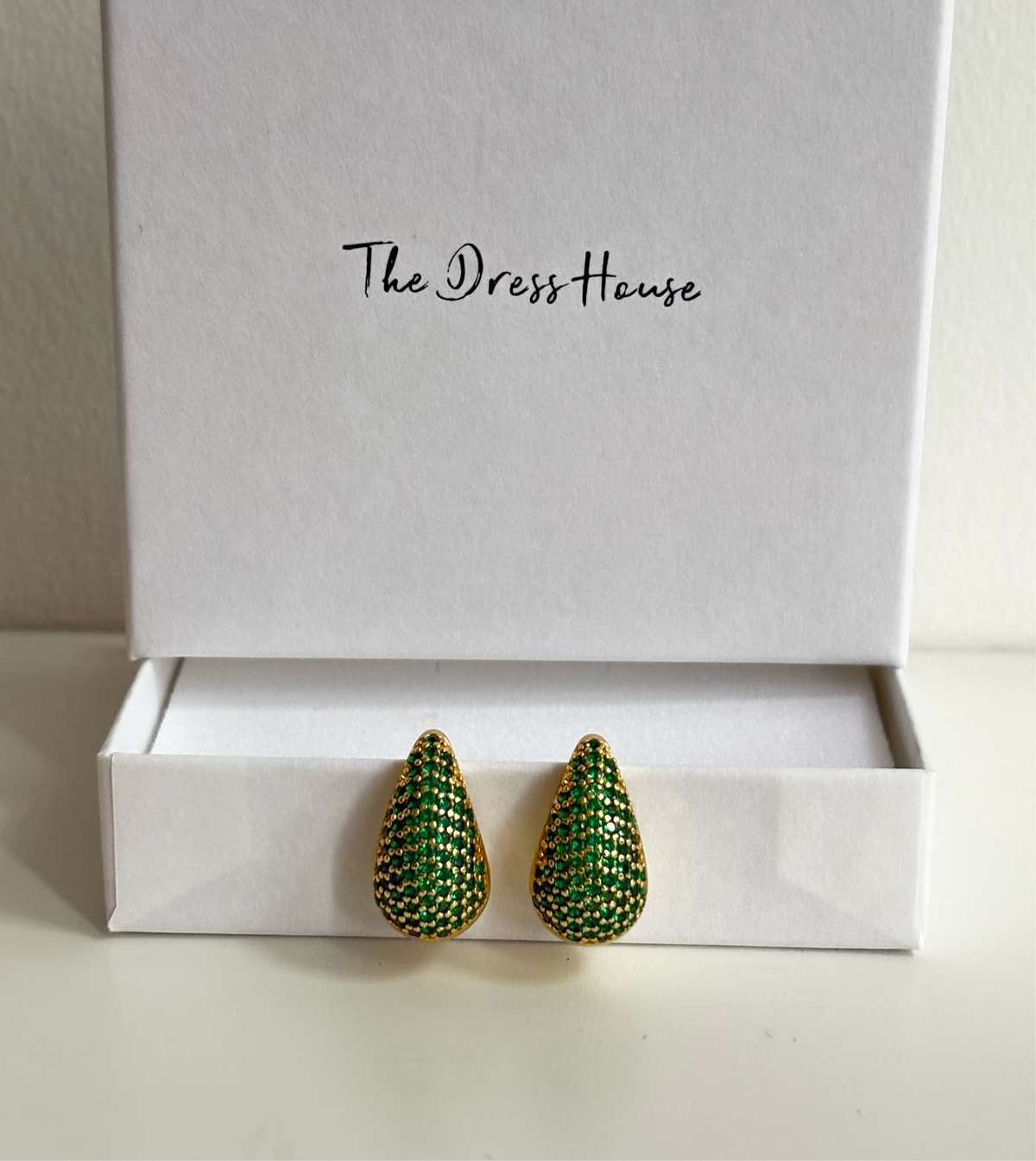 Maria Shimmer - Gold Green Earring