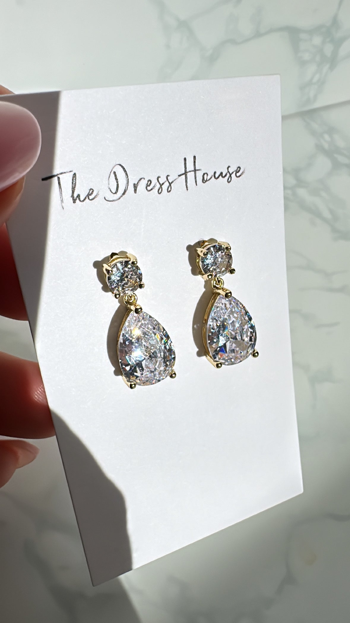 Bethany - Gold Diamanté Earring