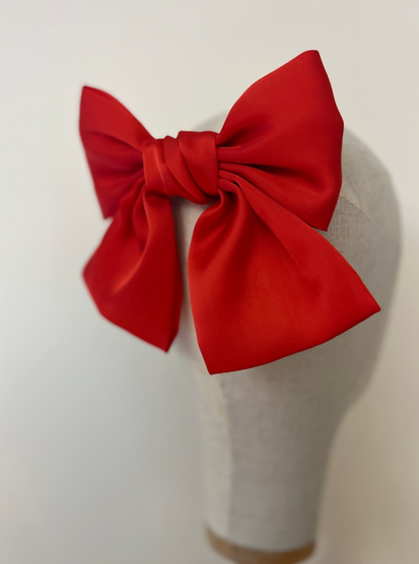 Pippa Red Satin Bow