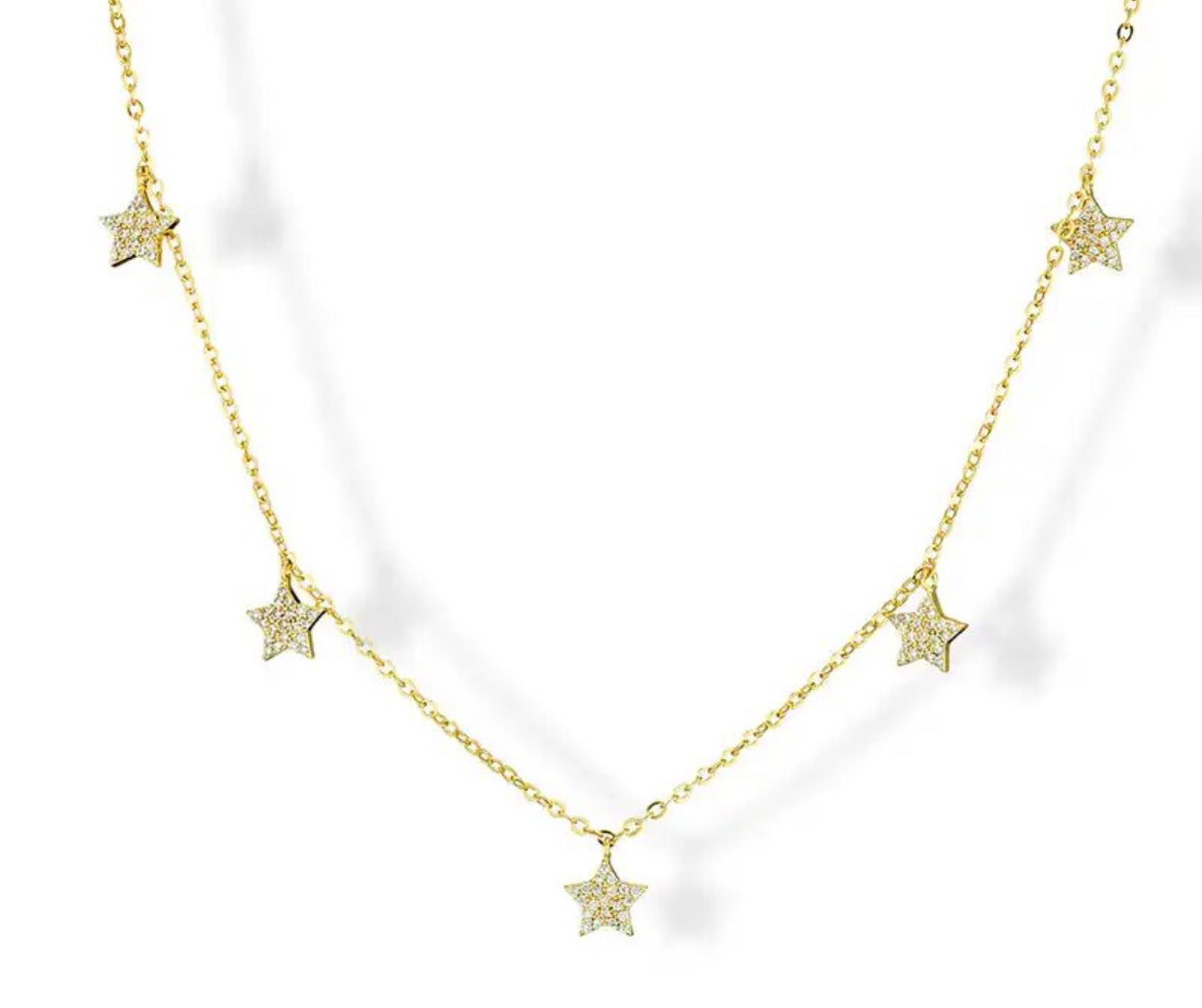 Alesha star necklace gold 