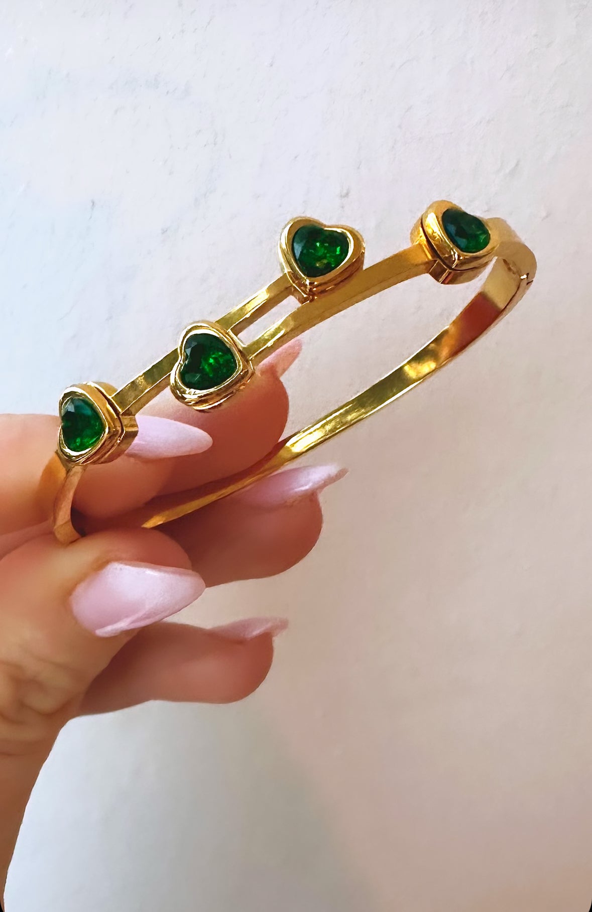 Green heart bangle 