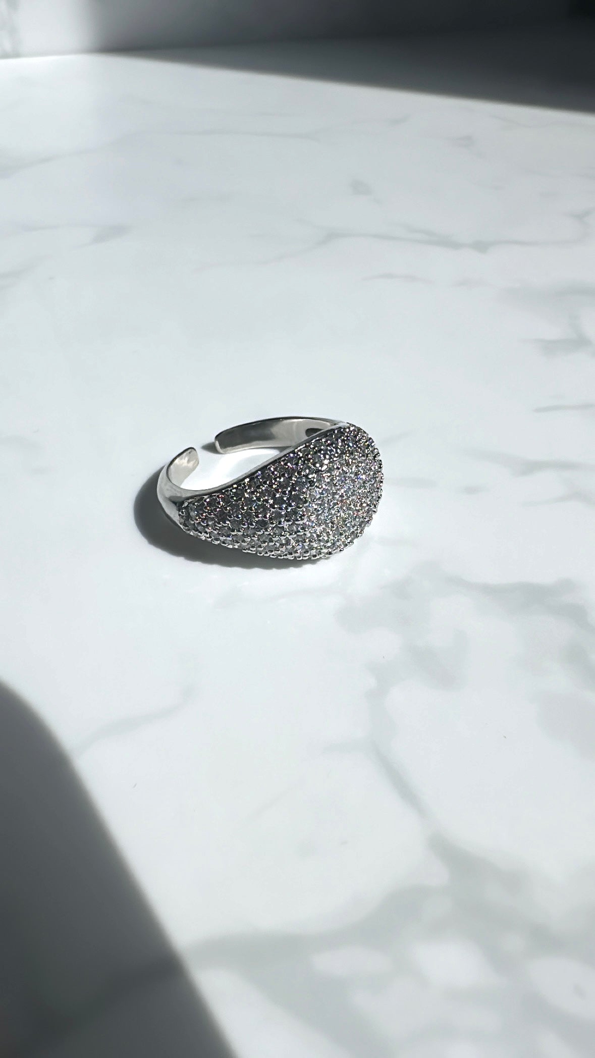 Lulu silver adjustable ring
