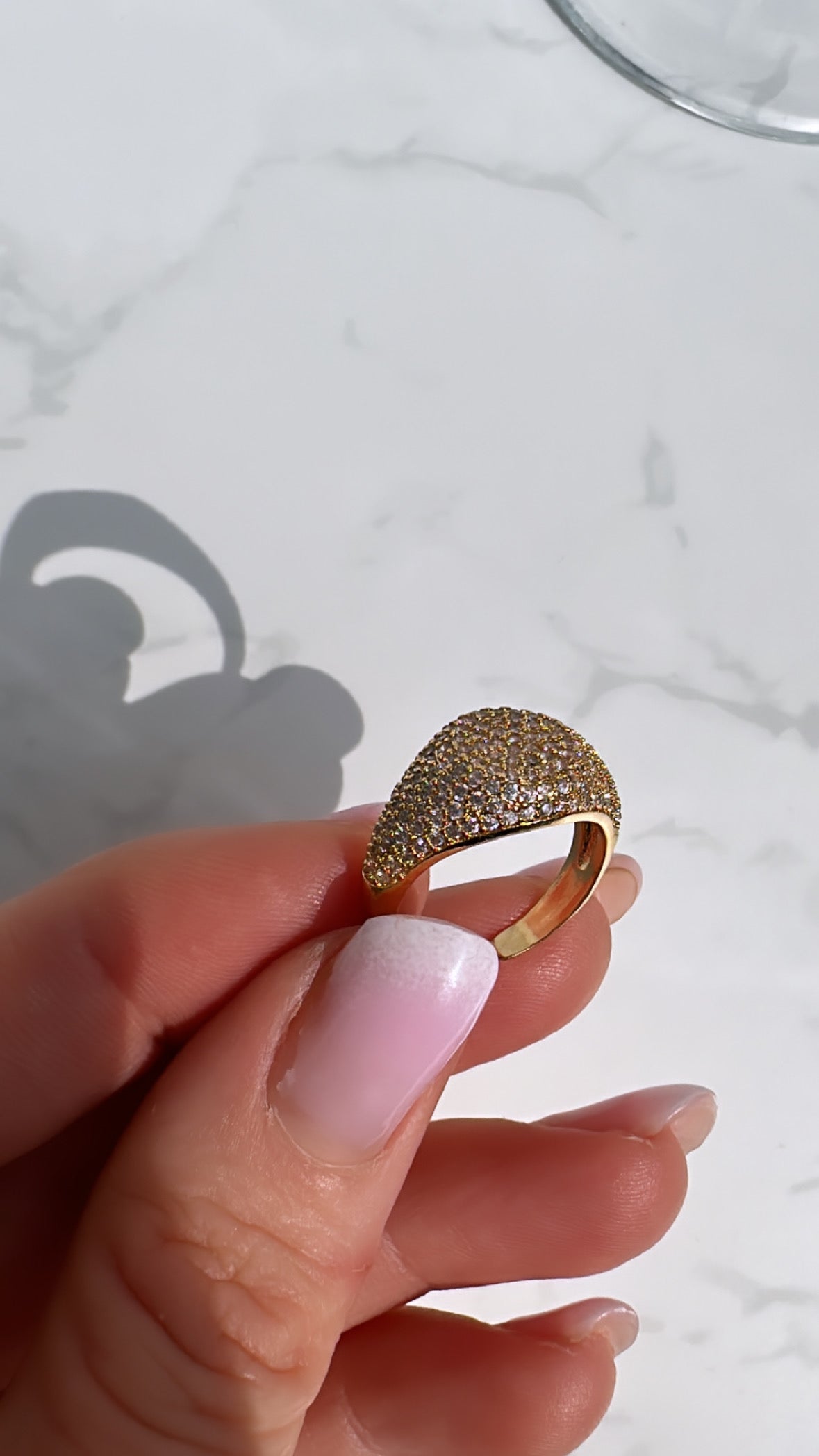 Lulu adjustable gold ring