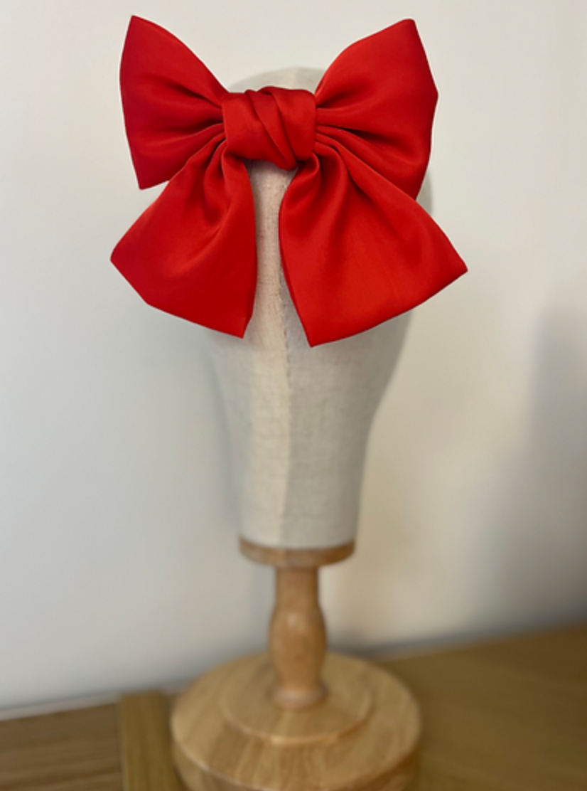 Pippa Red Satin Bow