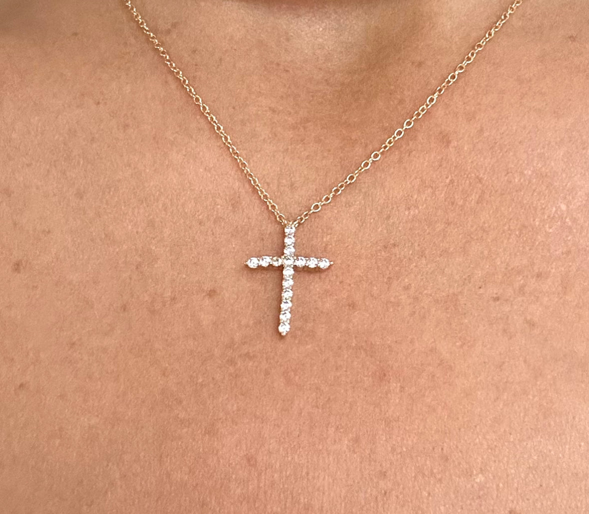 Gold Cross chain (smaller cross)