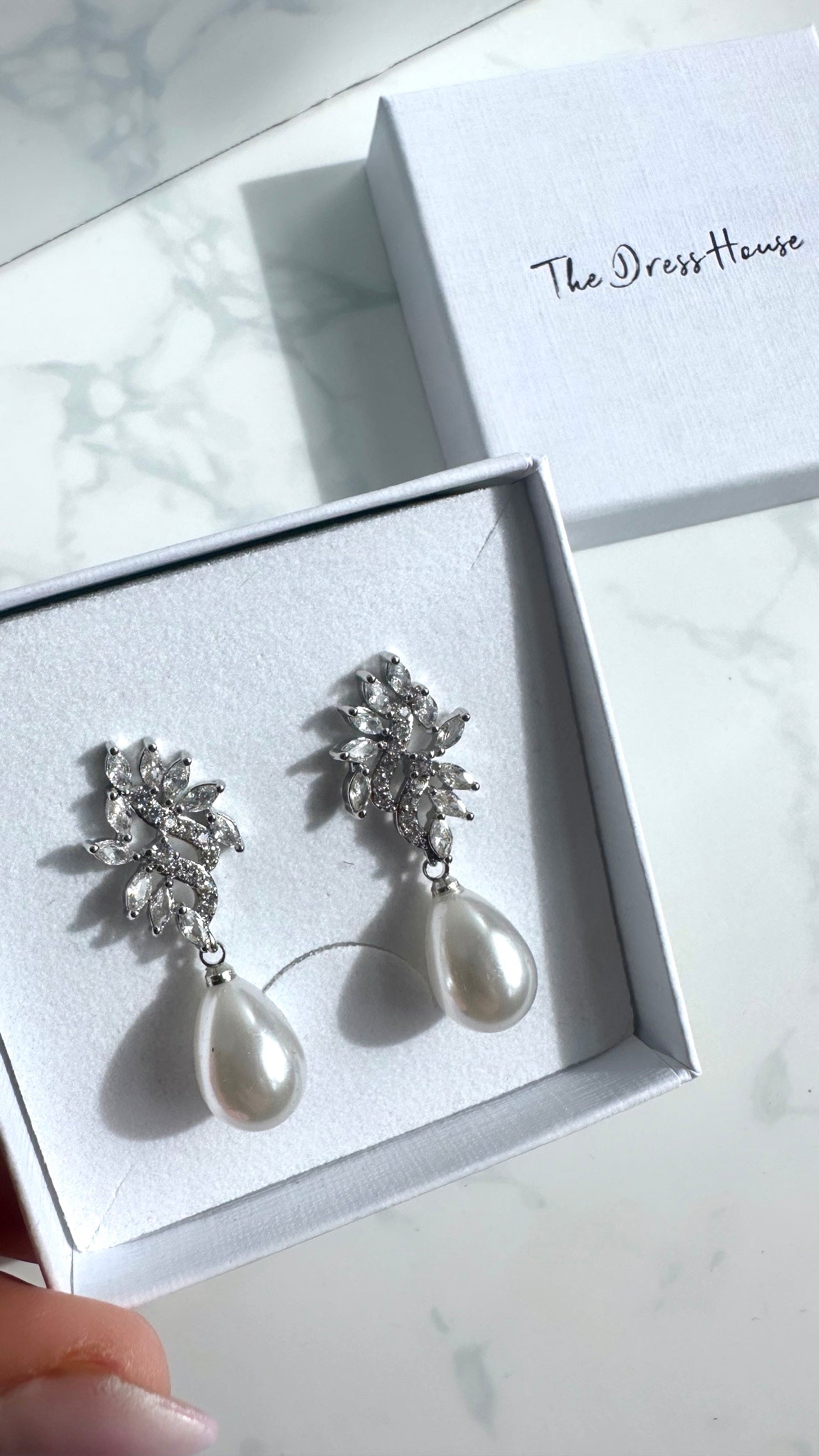 Nina - Silver Diamanté Earring