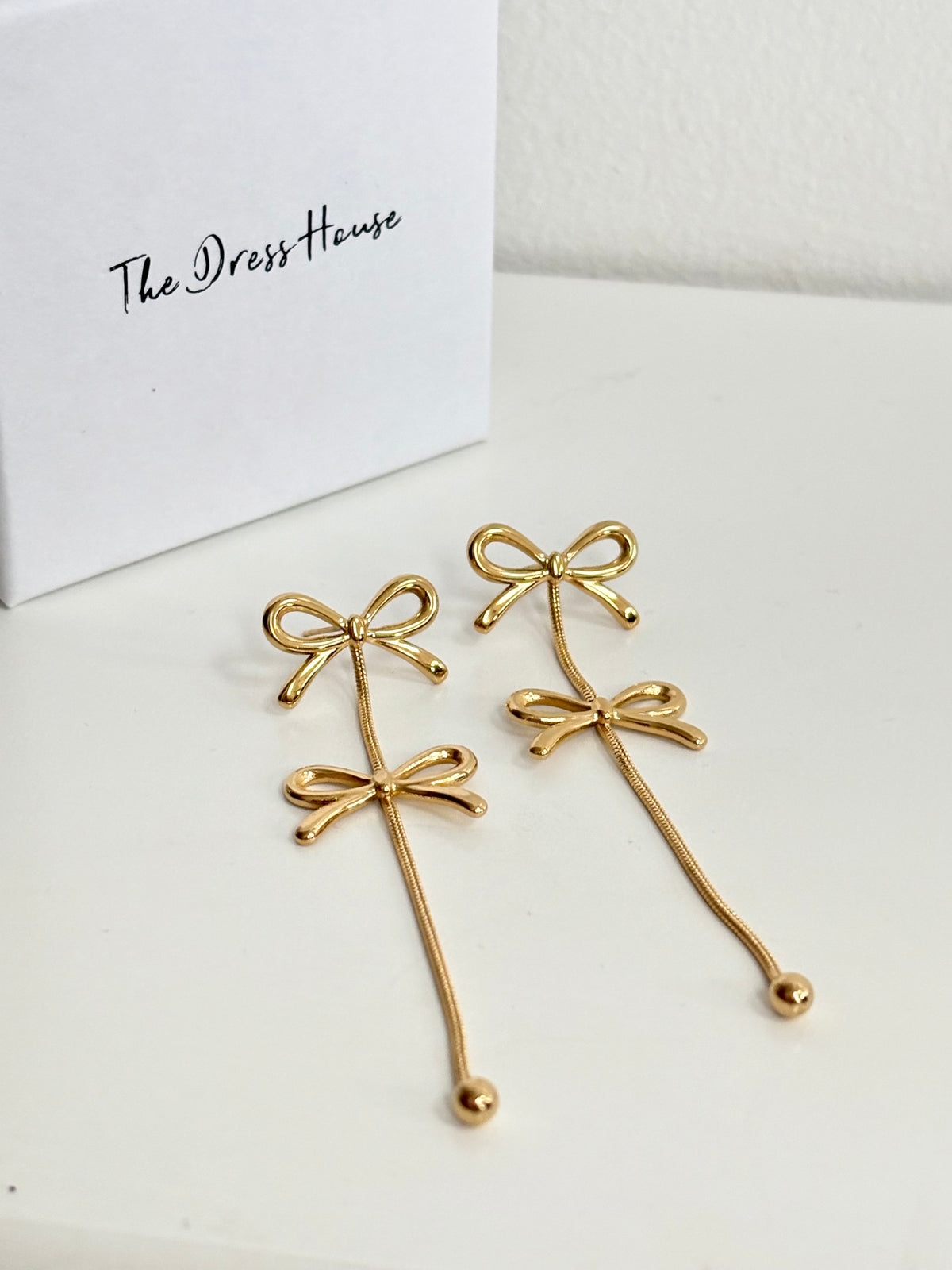 Kelly - Gold Bow Earring