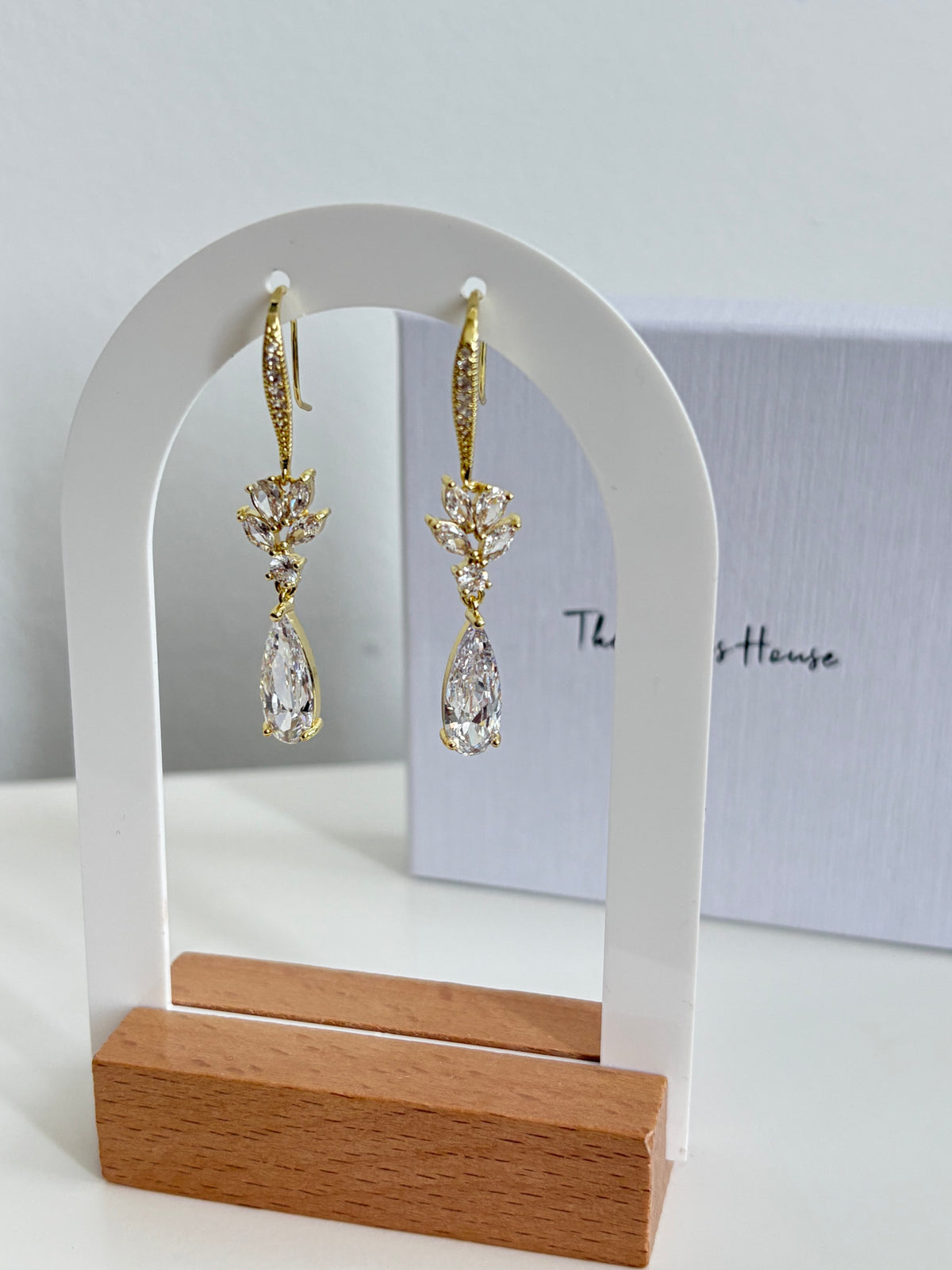 Tammy - Gold Diamanté Earring