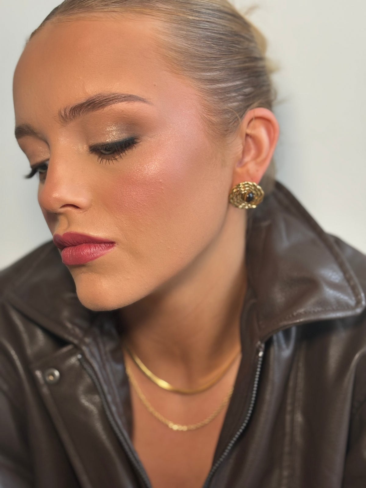 Carla - Tortoise Gold Earring