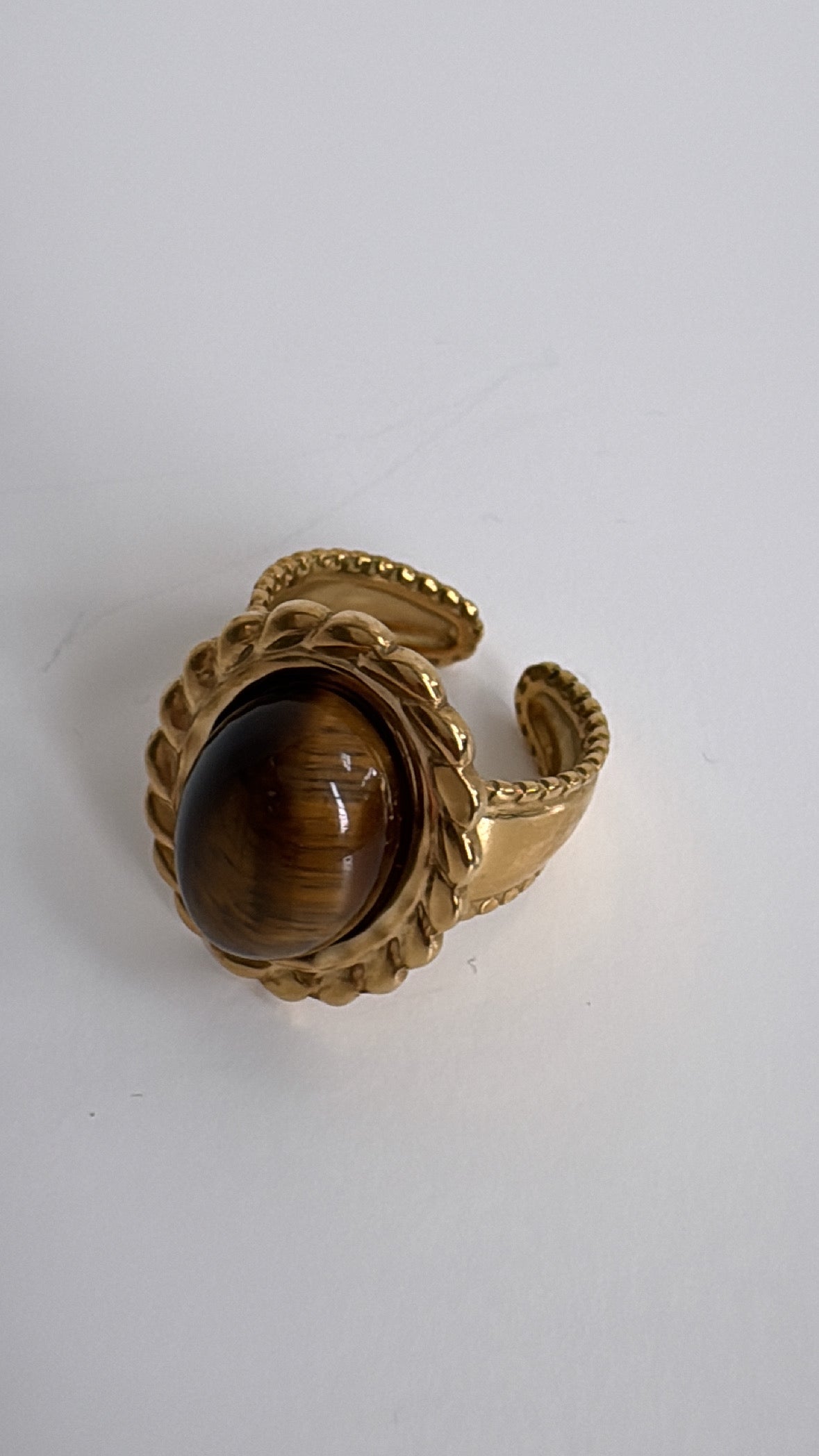 Jade - Gold Tortoise Adjustable Ring