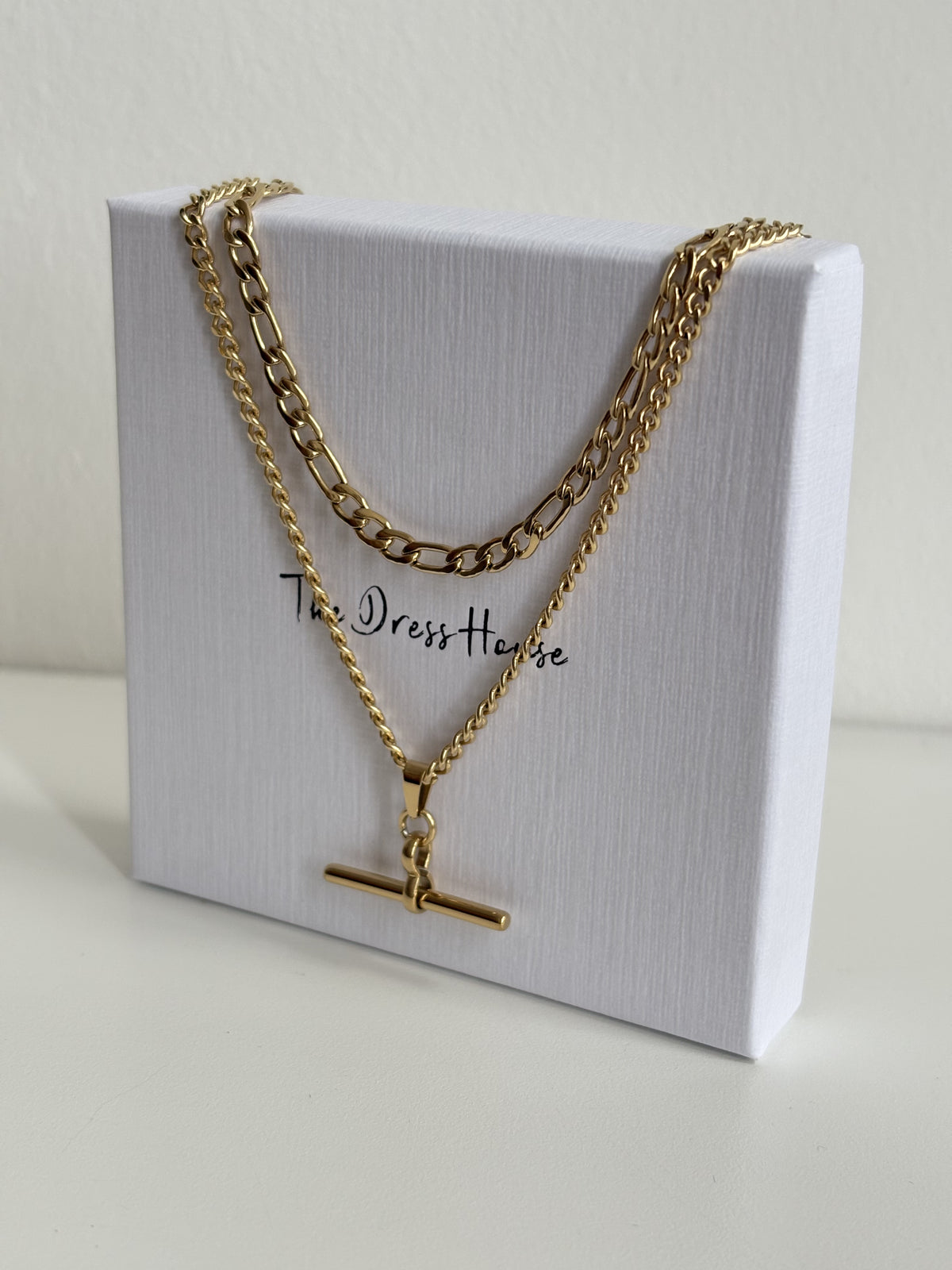 Tanya - Gold T Bar Necklace