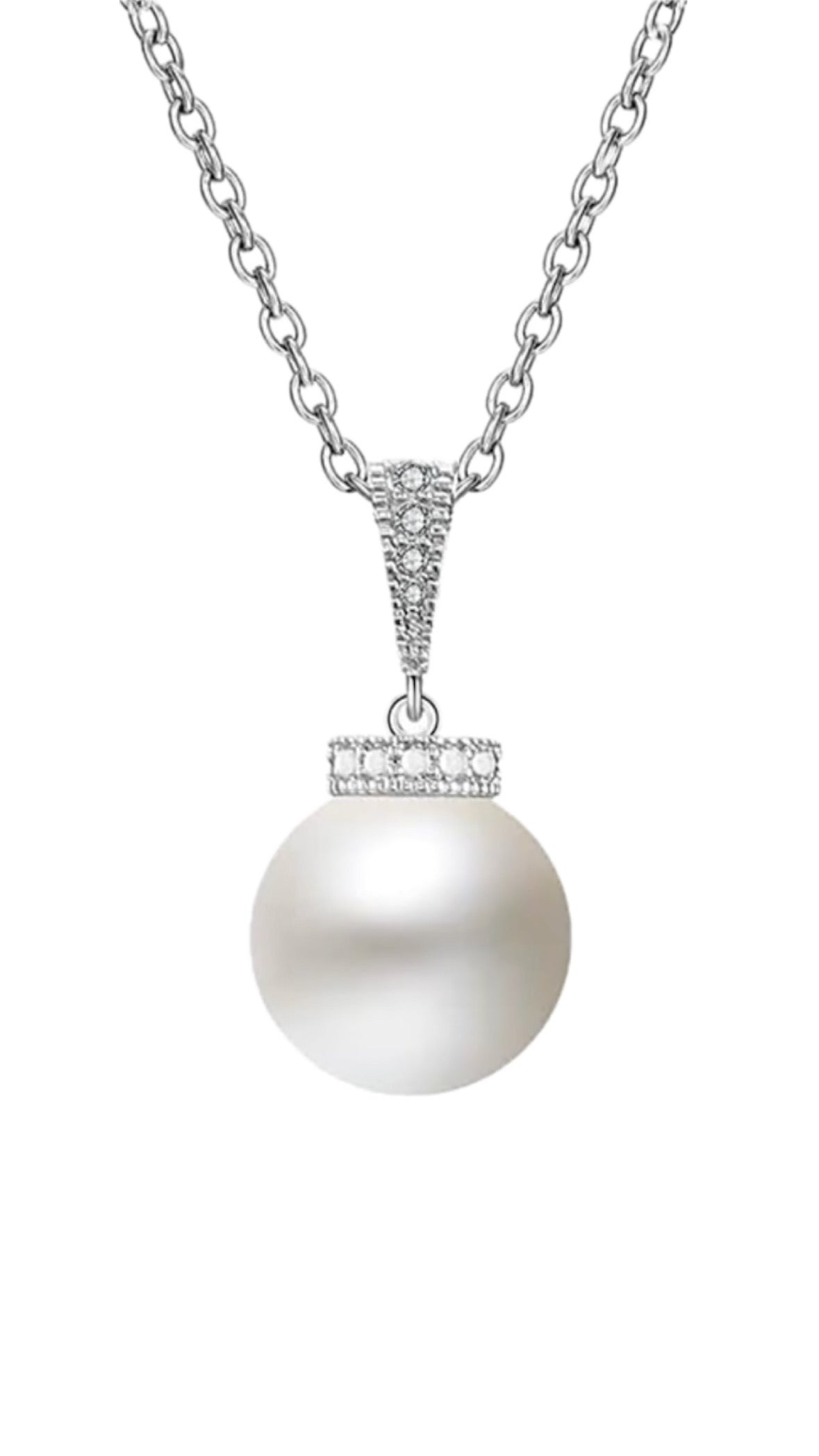 Aurora - Silver Pearl Necklace