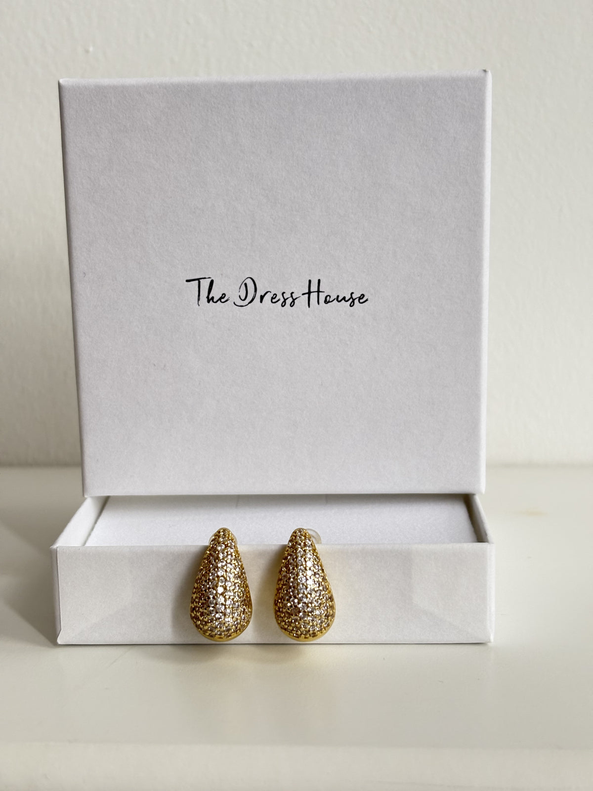 Maria Shimmer - Gold Diamanté Earring