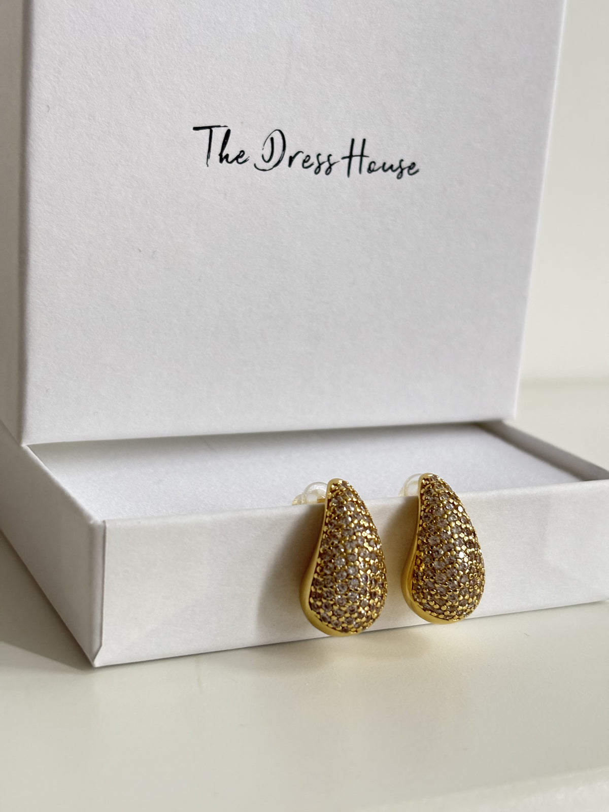 Maria Shimmer - Gold Diamanté Earring