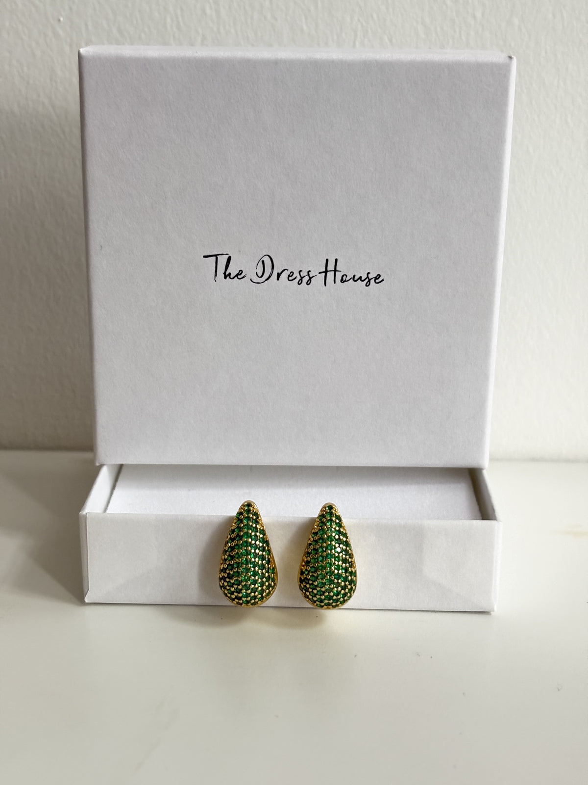 Maria Shimmer - Gold Green Earring