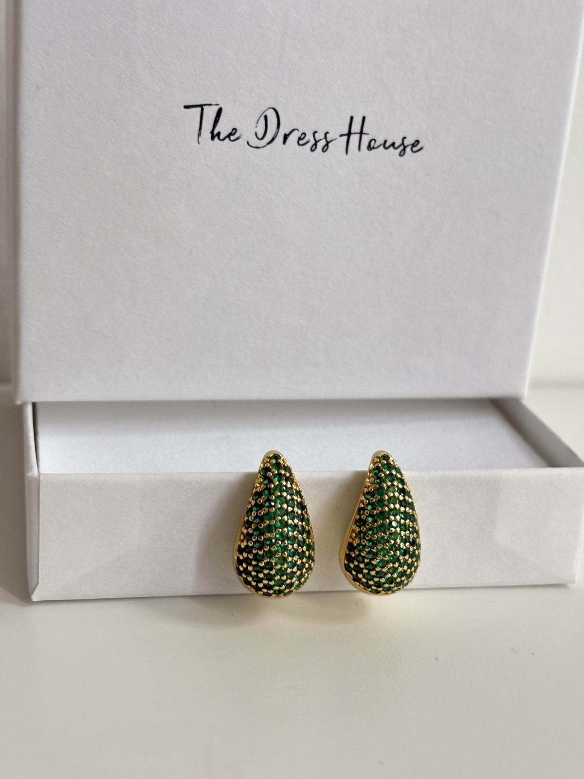 Maria Shimmer - Gold Green Earring