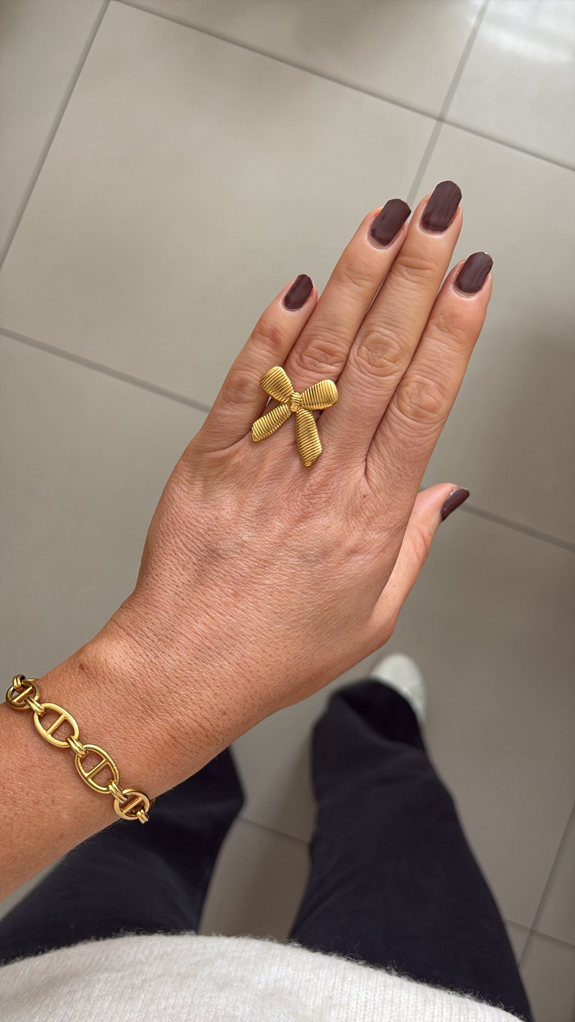 Bowie - Gold Adjustable Cocktail Ring